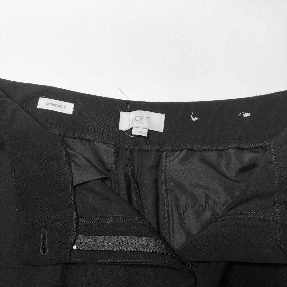 LOFT Women 6 Skinny Ankle Pants Trousers Pleated Comfort Dressy Casual Career - Picture 6 of 12